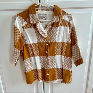 Ace & Jig button down top in Clove